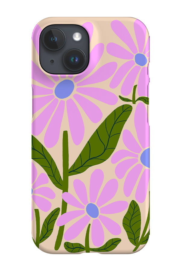 Retro Groovy Daisy By Gavthomeu Phone Case (Beige)
