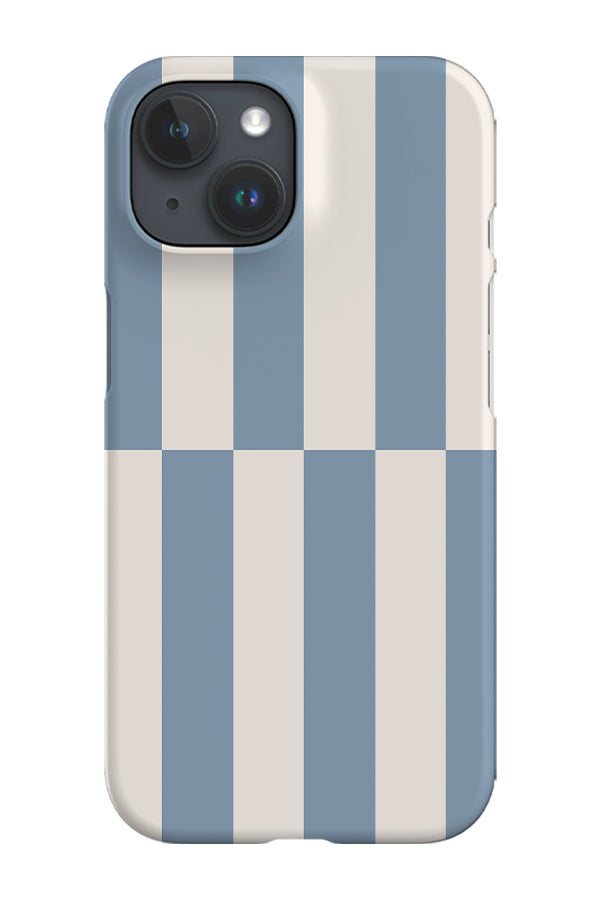 Shifted Stripes Phone Case (Ivory Dusty Blue)
