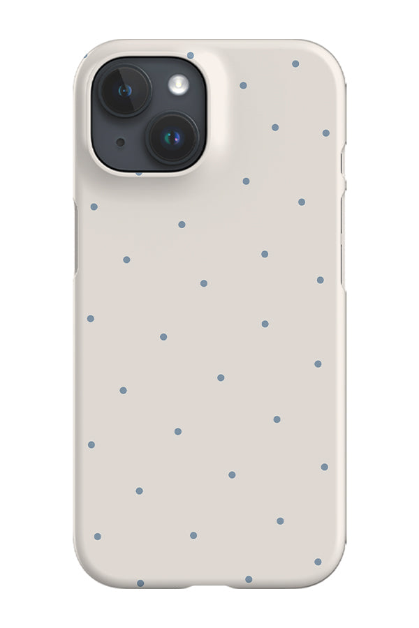 Still Dots Phone Case (Ivory Dusty Blue)