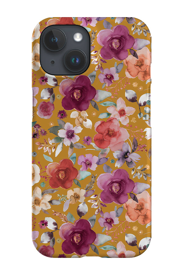 Wintery Bouquets By Ninola Design Phone Case (Mustard)