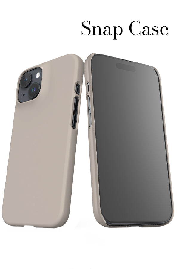 Still Tone Block Colour iPhone Phone Case (Putty Grey)