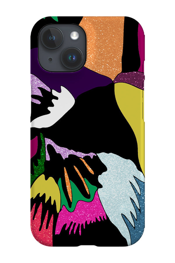 Glitter Feathers Phone Case (Orange)