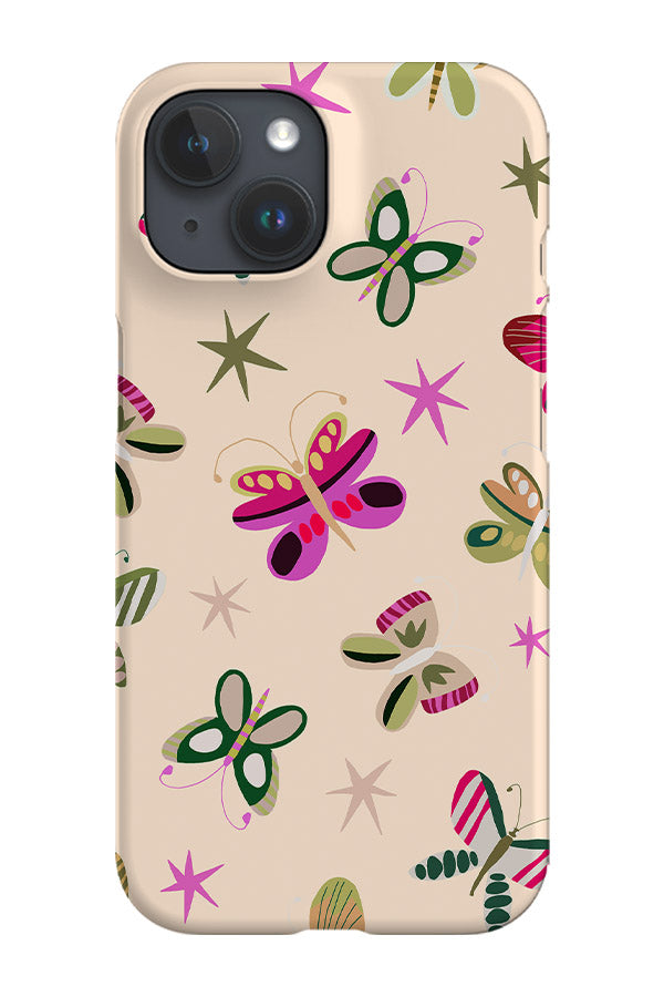 Butterfly Scatter Phone Case (Magenta Cream)