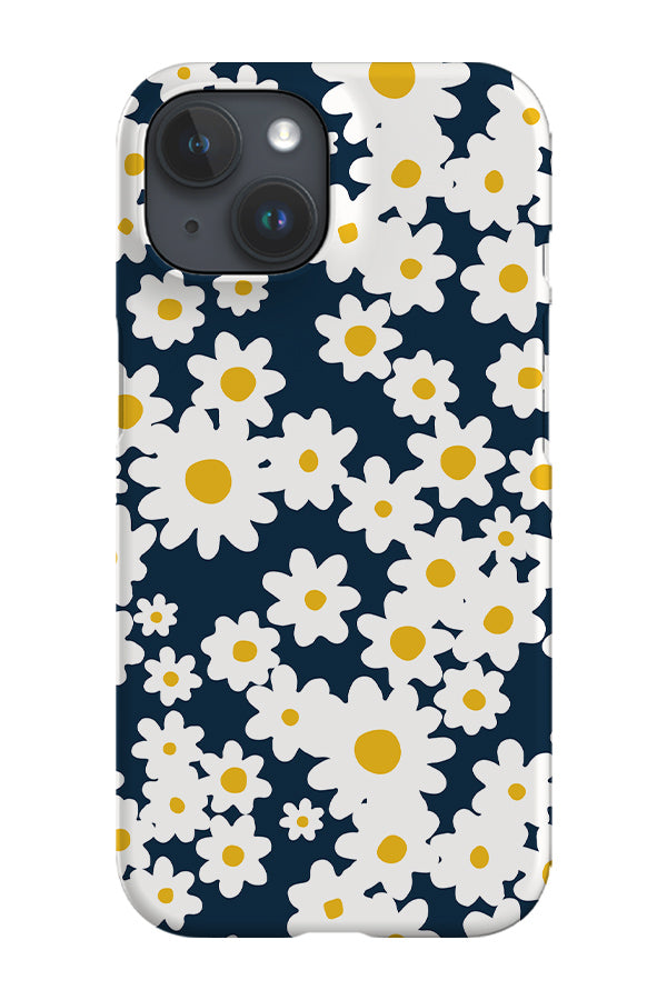 Painted Daisy Phone Case (Dark Blue)