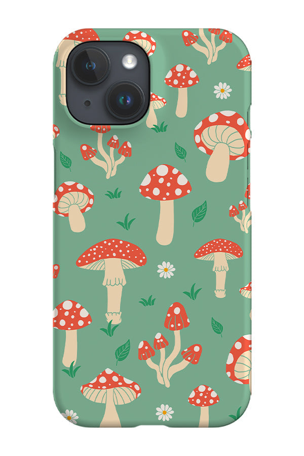 Cottagecore Cute Bold Mushroom Phone Case (Mint)