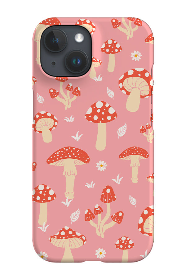 Cottagecore Cute Bold Mushroom Phone Case (Pink)