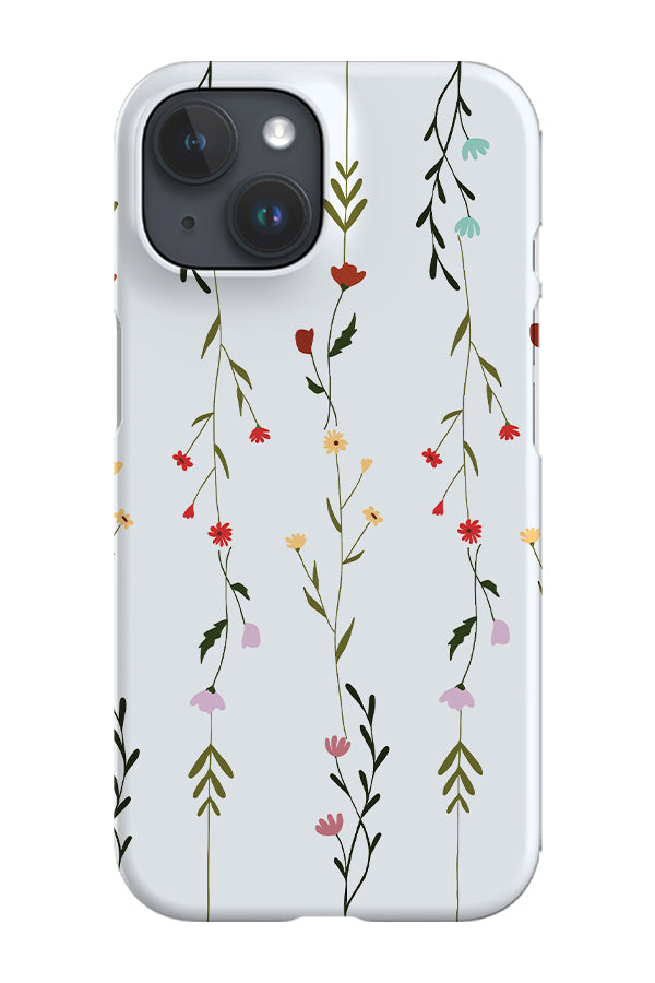 Dried Flowers Phone Case (Light Blue)