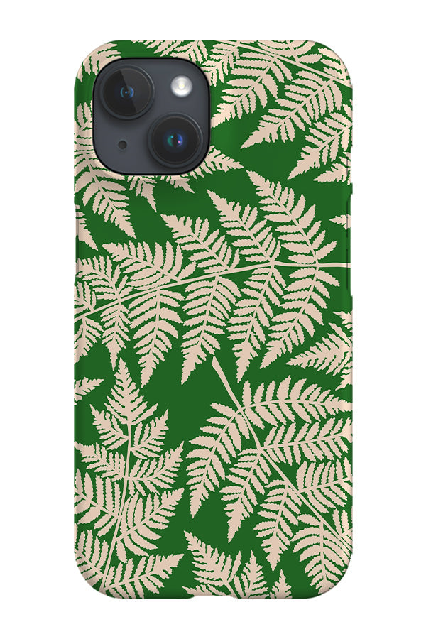 Fern Scatter Bold Phone Case (Green Cream)