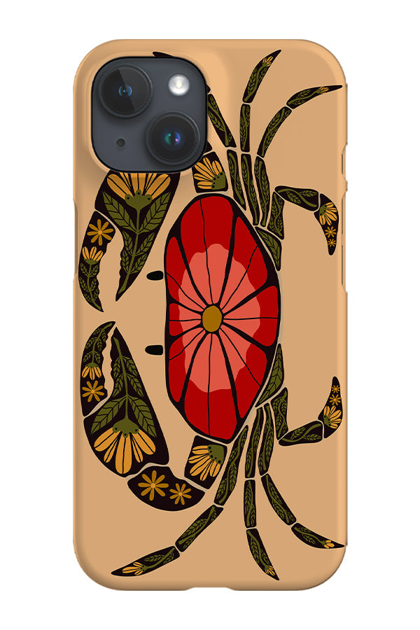 Floral Crab Phone Case (Cream)