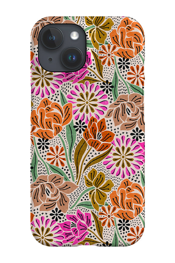 Floris By Amy MacCready Phone Case (Orange Pink)