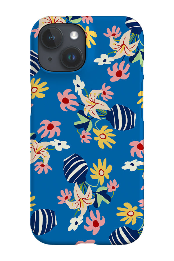 Flower Vase Scatter Phone Case (Blue)