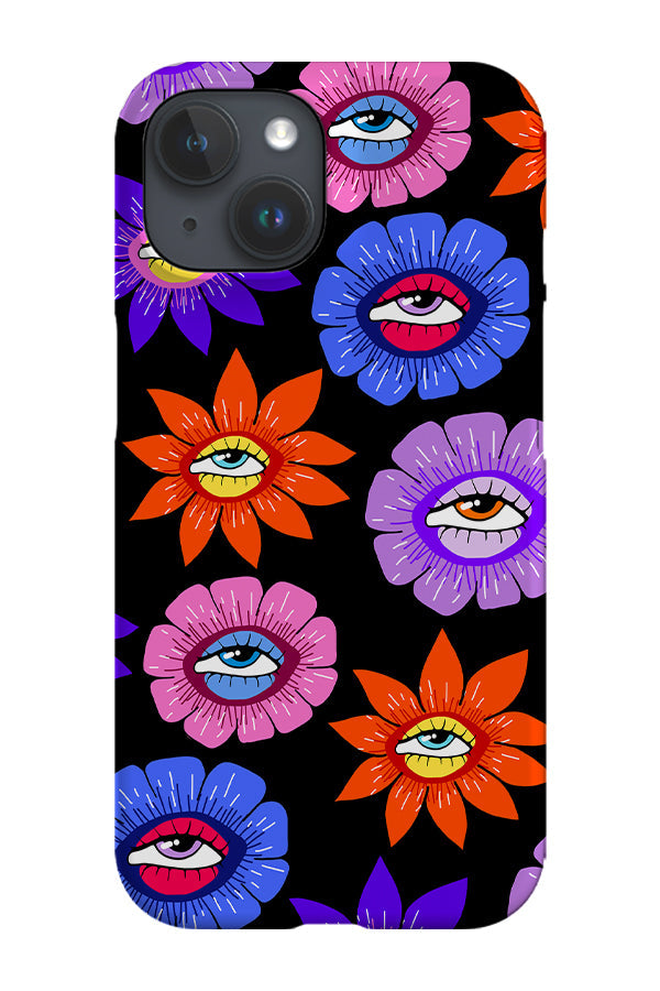 Eye Flowers Phone Case (Black)