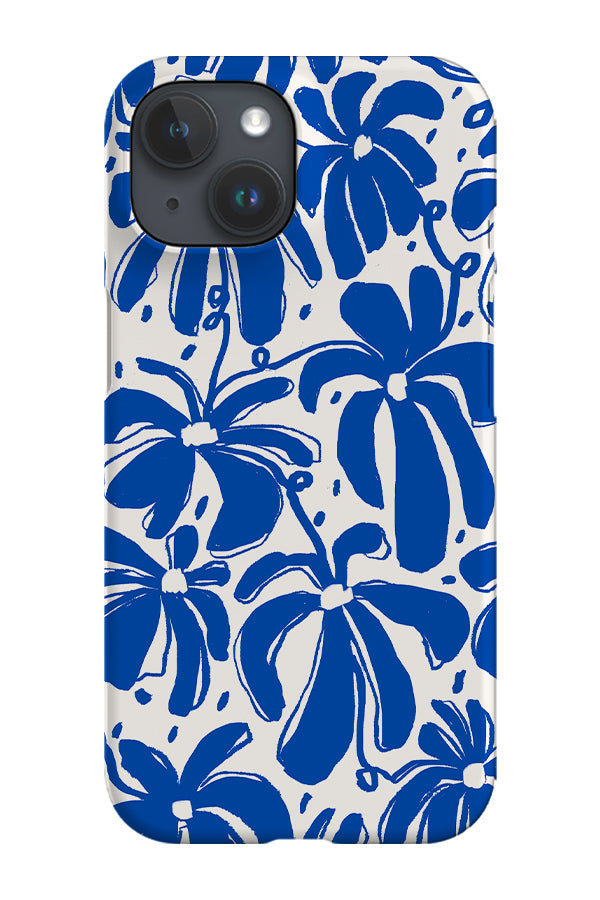 Flowerscape Fill Scatter Phone Case (Cobalt)