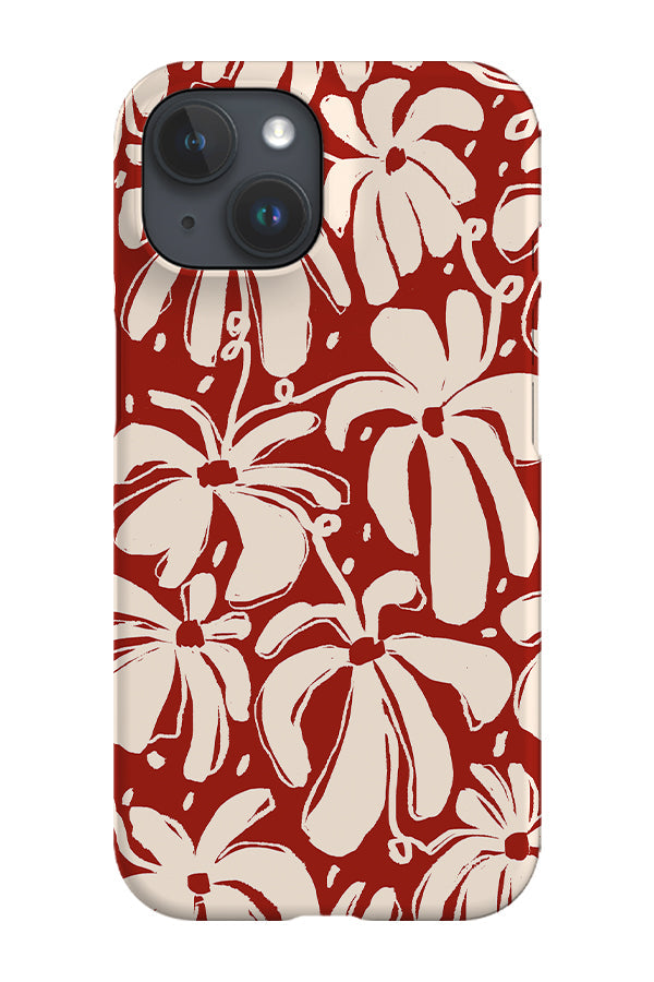 Flowerscape Fill Scatter Phone Case (Scarlet)