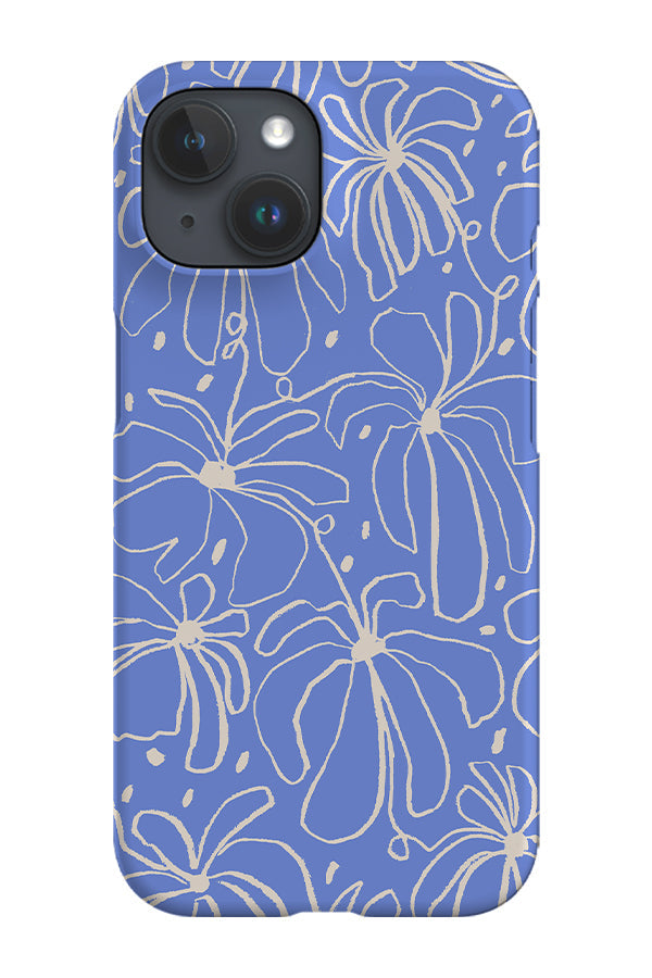 Flowerscape Line Drawing Phone Case (Cornflower)