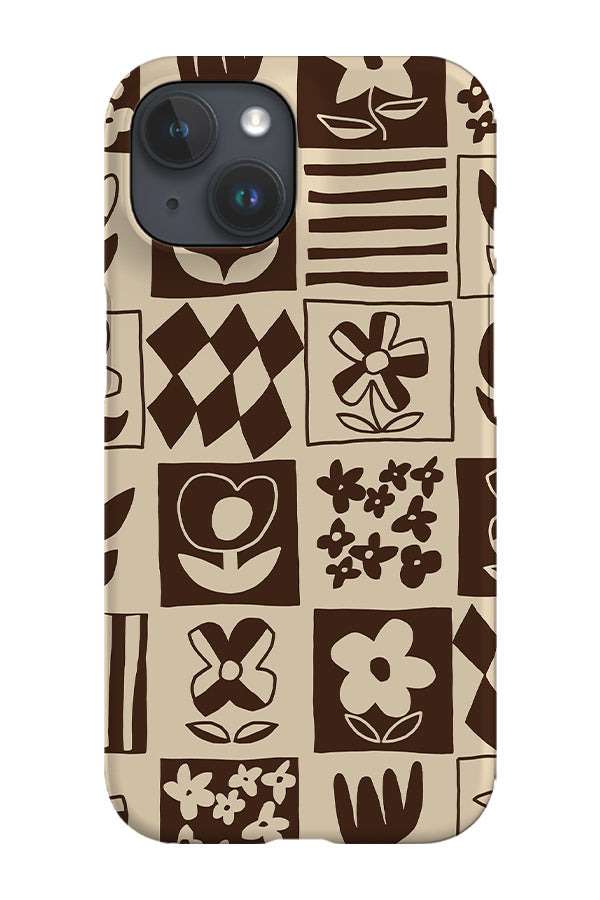 Four Flower Tile Multi Phone Case (Chocolate Cream)