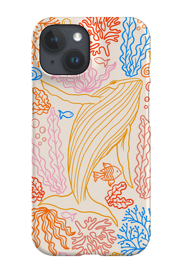 Humpback Whale Coral Reef Placement Phone Case (Bright)