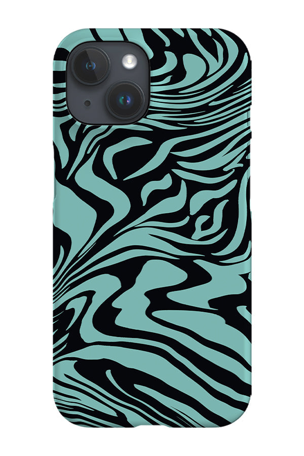 Marbled Tiger Print Phone Case (Mint)