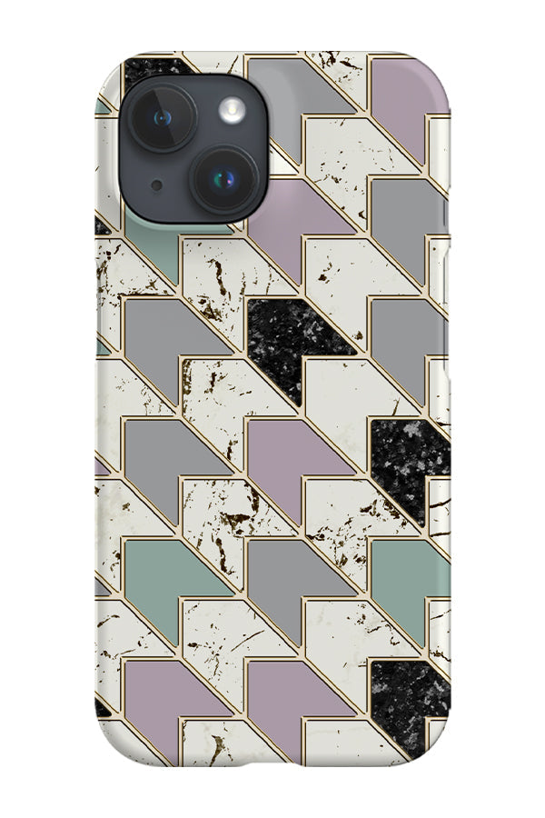 Marble Chevron Phone Case (Pastel Mint)