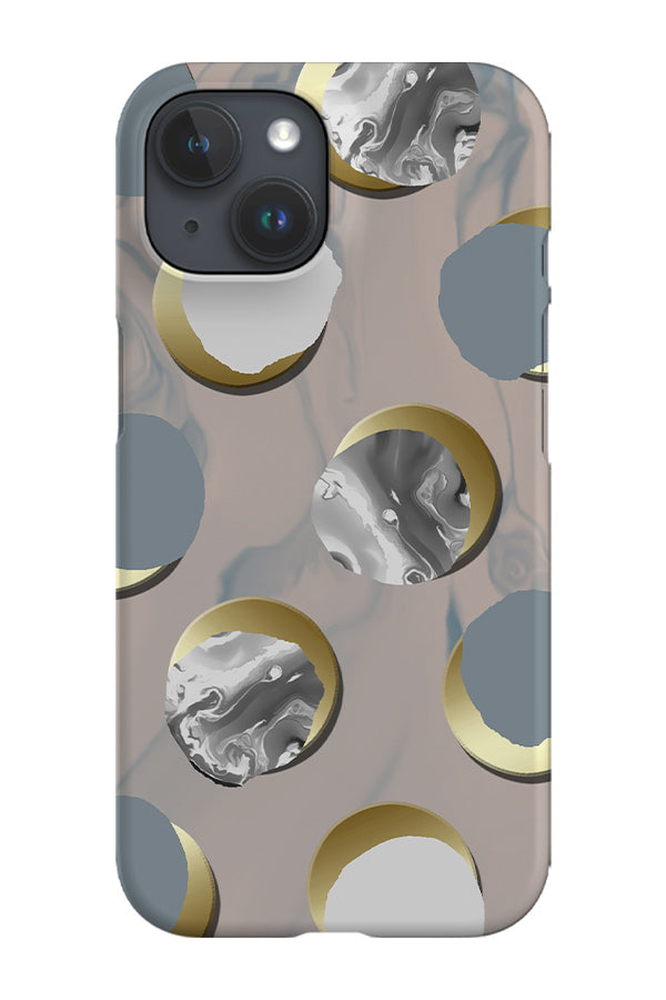Marbling Moon Phone Case (Grey White)