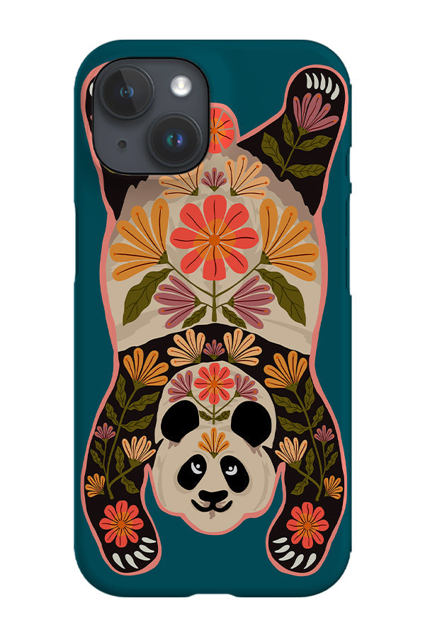 Panda Floral Phone Case (Teal)