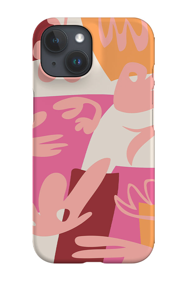 Plant Collage Phone Case (Peach Pink)