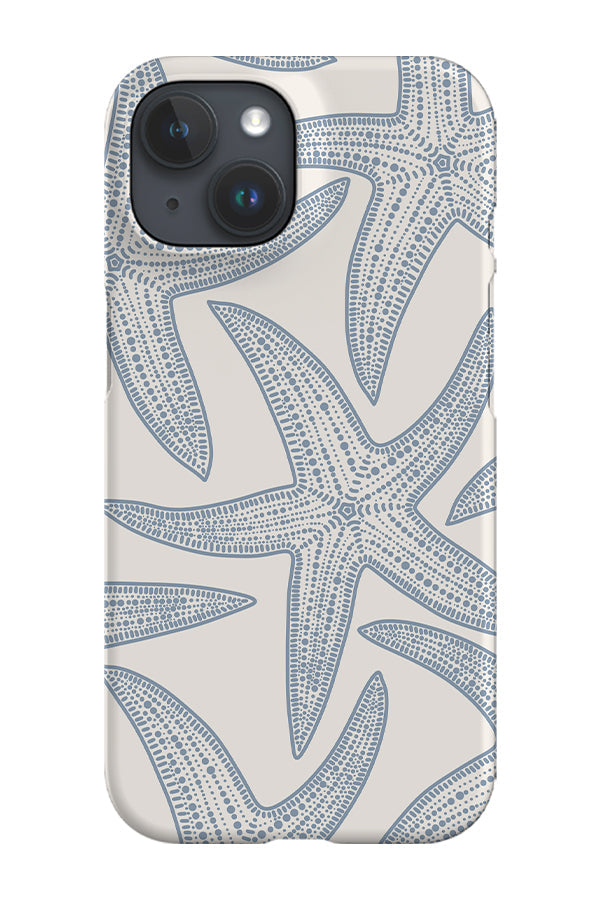 Oversized Starfish Phone Case (Ivory Dusty Blue)