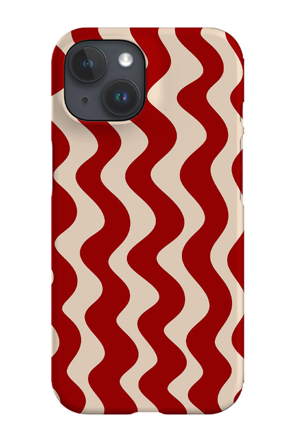 Vertical Waves Phone Case (Beige Red)