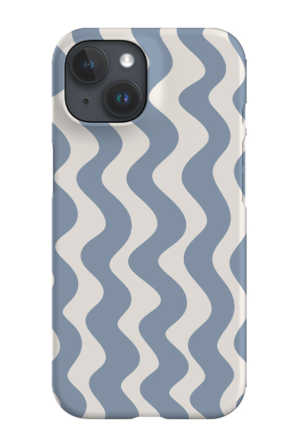 Vertical Waves Phone Case (Ivory Dusty Blue)