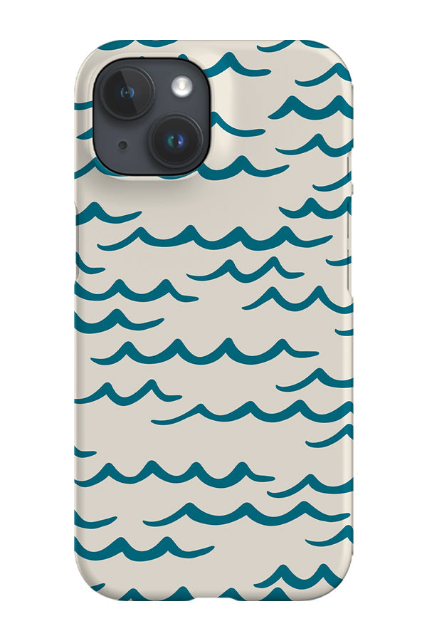Waves Phone Case (Beige Blue)