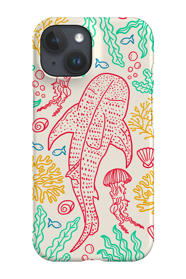 Whale Shark Coral Reef Phone Case (Coral Bloom)