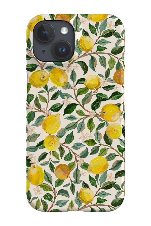 Luscious Lemons By Rebecca Elfast Phone Case (Beige)
